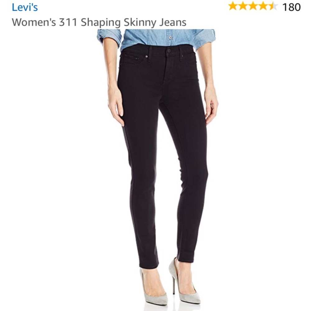 New black Levi’s 311 Shaping Skinny Jean Size 14